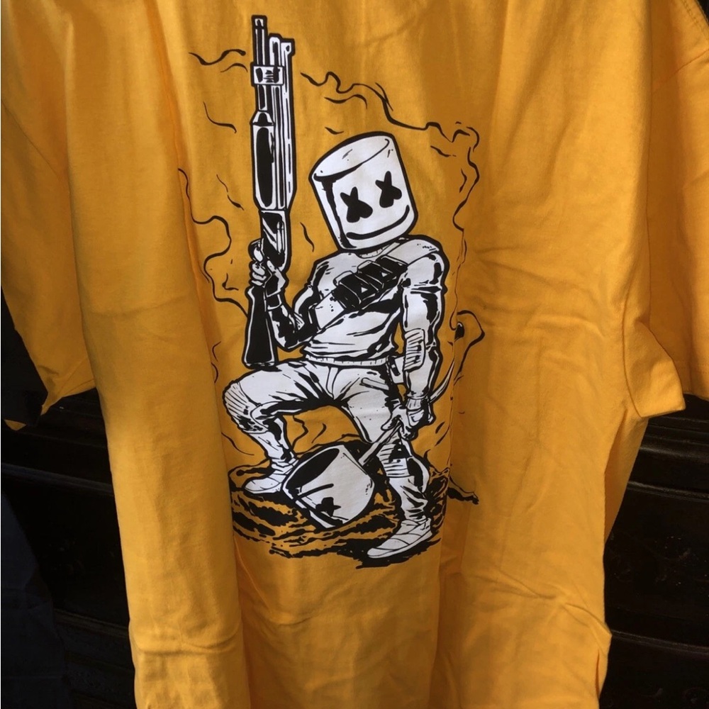 MARSHMELLO mellogang Fortnite COMBAT Tshirt & Black FLY WITH ME T-Shirt XL